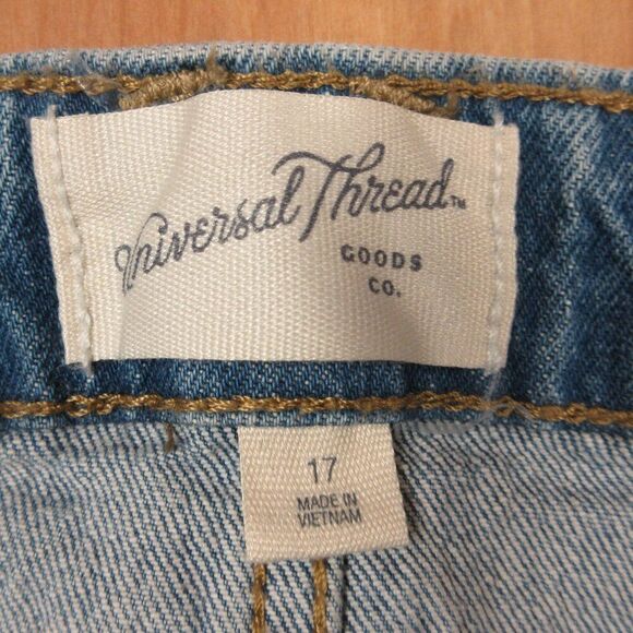 UNIVERSAL THREAD High Rise Denim Jean Midi Skirt Womens/Junior 17 Light Wash NWT - Picture 7 of 15